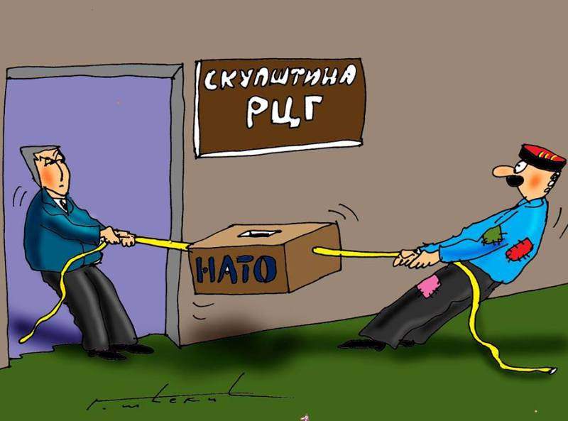 Karikatura Crna Gora Milo NATO 01